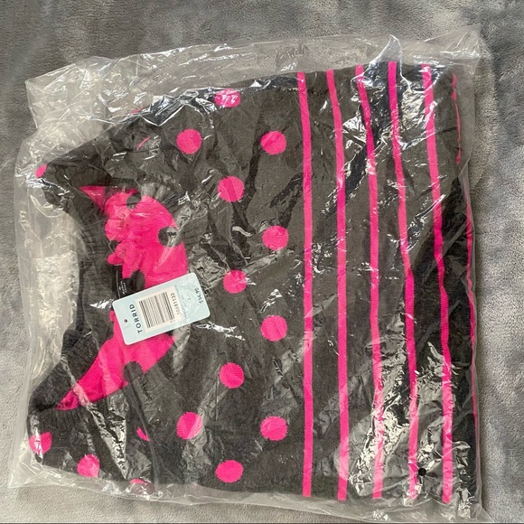 Torrid polka dot stripe sweater size 2 = 2X - Picture 4 of 4